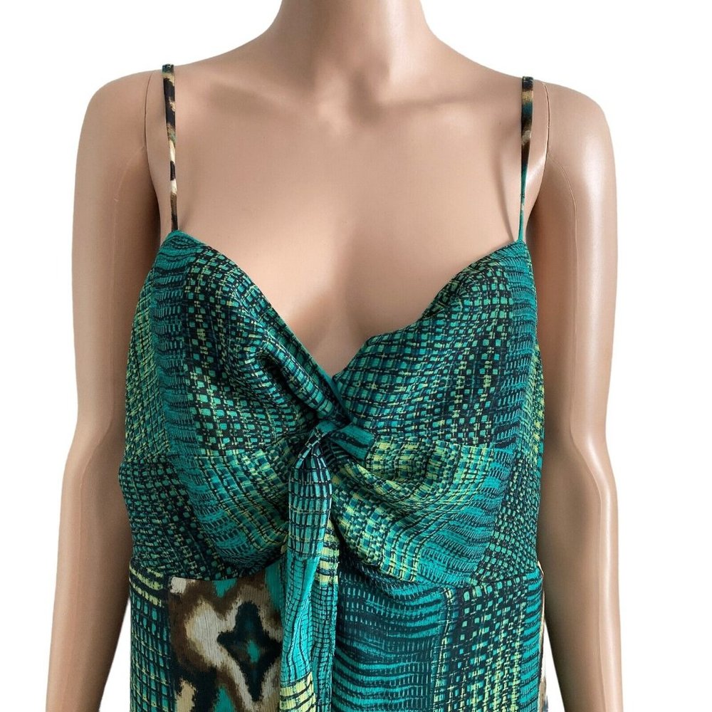 Lane Bryant Shirt Womens Size 20 Green Abstract Pullover Lightweight - Picture 7 of 11